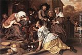 Jan Steen The Effects of Intemperance painting